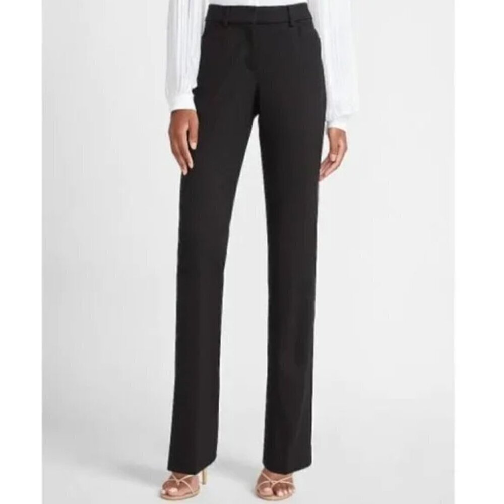 Express Editor Black Barely Boot Dress Pants 4‎